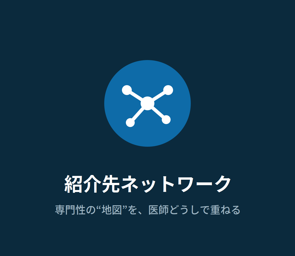 紹介先ネットワーク - 専門性の地図を、医師どうしで重ねる